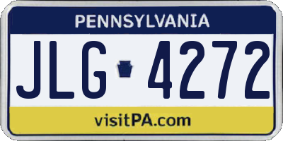 PA license plate JLG4272