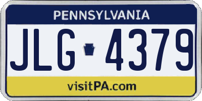 PA license plate JLG4379