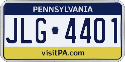 PA license plate JLG4401