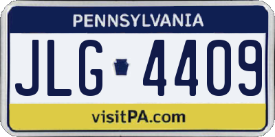PA license plate JLG4409