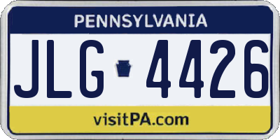 PA license plate JLG4426