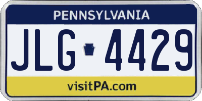 PA license plate JLG4429
