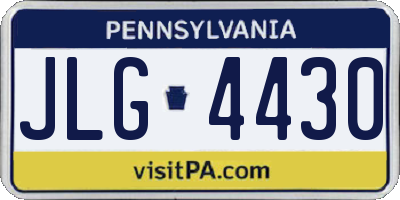PA license plate JLG4430