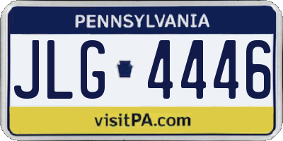 PA license plate JLG4446