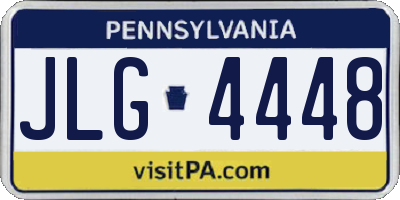 PA license plate JLG4448