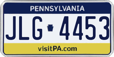 PA license plate JLG4453