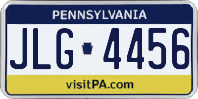 PA license plate JLG4456