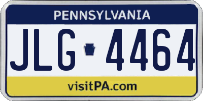 PA license plate JLG4464