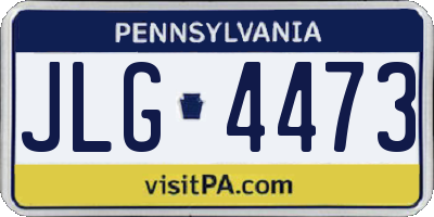 PA license plate JLG4473