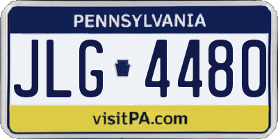 PA license plate JLG4480