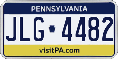 PA license plate JLG4482