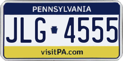 PA license plate JLG4555