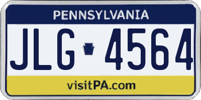 PA license plate JLG4564