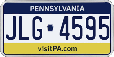 PA license plate JLG4595