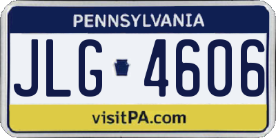 PA license plate JLG4606