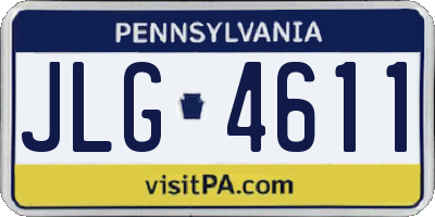 PA license plate JLG4611