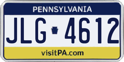 PA license plate JLG4612