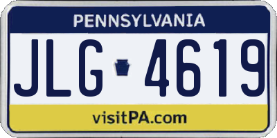 PA license plate JLG4619