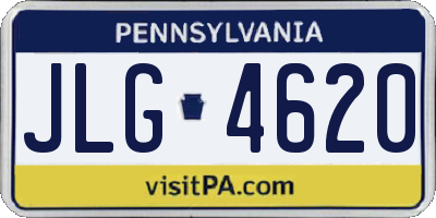 PA license plate JLG4620