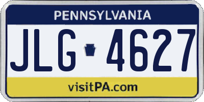PA license plate JLG4627