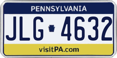 PA license plate JLG4632