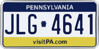 PA license plate JLG4641