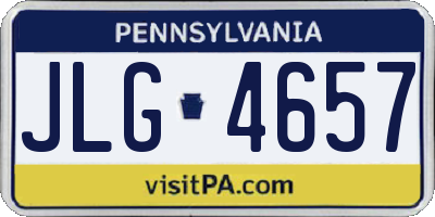 PA license plate JLG4657
