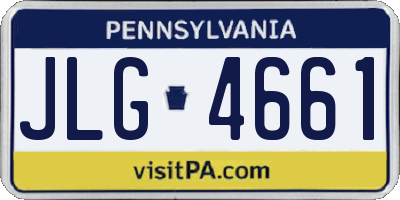 PA license plate JLG4661