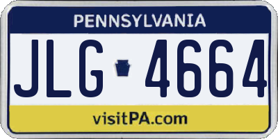 PA license plate JLG4664
