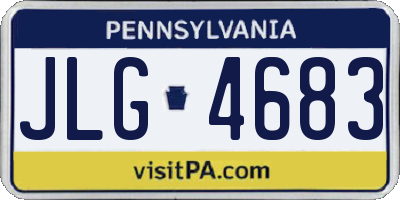 PA license plate JLG4683
