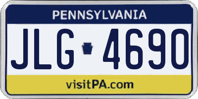 PA license plate JLG4690