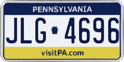 PA license plate JLG4696