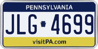 PA license plate JLG4699