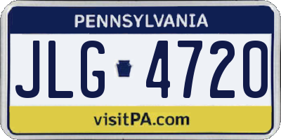 PA license plate JLG4720