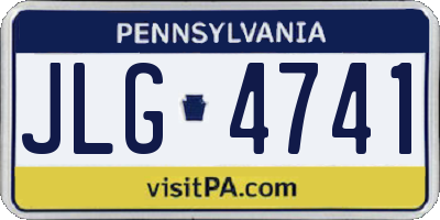 PA license plate JLG4741