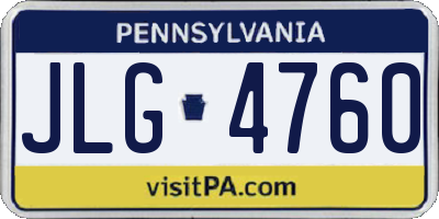 PA license plate JLG4760