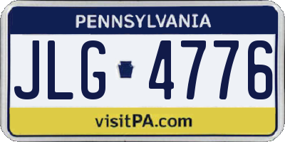 PA license plate JLG4776