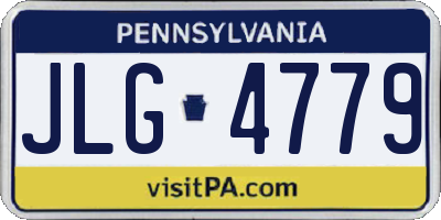 PA license plate JLG4779