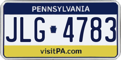 PA license plate JLG4783