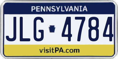 PA license plate JLG4784