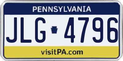 PA license plate JLG4796