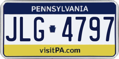 PA license plate JLG4797