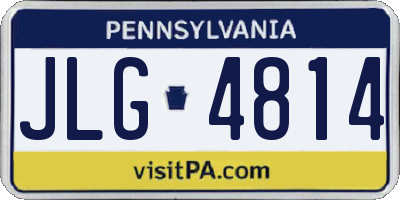 PA license plate JLG4814