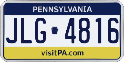 PA license plate JLG4816
