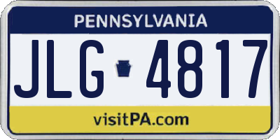 PA license plate JLG4817