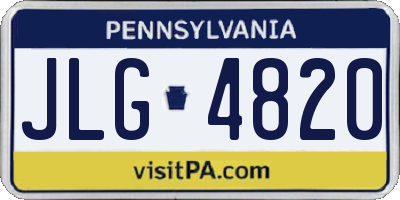 PA license plate JLG4820