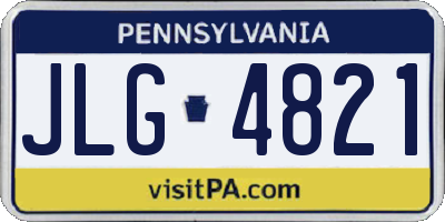 PA license plate JLG4821