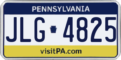 PA license plate JLG4825