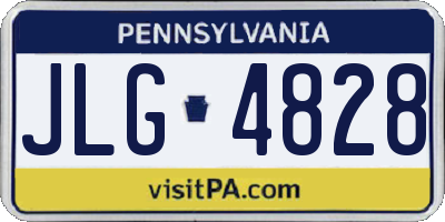 PA license plate JLG4828