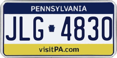 PA license plate JLG4830